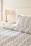 Cotton Quilted Anthracite Color Line Pattern Single Bedspread Set 180X230+50X70 - 3