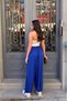 Sandy Fabric Lace-Up Shalwar — Blue - 2