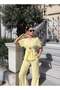 Tensel Fabric Tie-Back Set with Gold Accessories — Yellow - 2