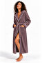 Unisex Plum Bathrobe 100% Cotton |   High Quality, Hooded and Ribbed - 3