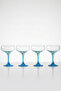 Marseille Set of 4 Cup Ice Cream Bowls Blue-Turquoise 270 Cc - 4