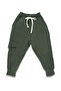 100% Cotton Children's Tracksuit Bottom - Khaki 3 Thread Yarn-Dyed Combed Cotton Quality (Single Bottom)