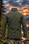 Softshell Waterproof Jacket with Fleece Inside Windproof Winter Men's Coat Khaki - 4