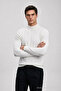 Men's Knitwear Long Sleeve T-Shirt Striped White Turtleneck Sweater - 5