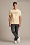 Yellow Men's if Your Mind Believes Printed Crew Neck Loose Fit T-Shirt - 6