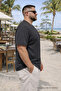 Men's Large Size Casual Summer Smoked Knitwear T-Shirt - 5