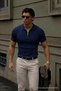 Men's Summer Short Sleeve Casual Striped Navy Blue Polo Knitwear t Shirt - 3