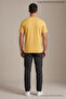 Yellow Men's Monogram Printed Crew Neck Loose Fit T-Shirt - 5