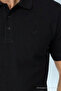 Men's Casual Embroidered Black Polo Collar t Shirt - 5