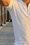 Men's Patterned Casual Knitwear White Polo Neck t Shirt - 3