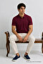 Men's Premium Pocketed Burgundy Polo Collar t Shirt - 4