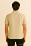 Men's Short Sleeve Striped Summer Cream Polo Neck T-Shirt - 4