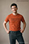 Orange Men's Insire Others Printed Crew Neck T-Shirt