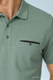 Men's Relax Fit Mint Pocket Polo Collar t Shirt - 5