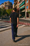 Men's Striped Zippered Trendy Black Polo Collar t Shirt - 6