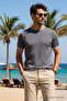Men's Summer Trend Short Sleeve Knitwear Smoked T-Shirt