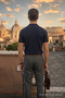 Men's Trend Summer Knitwear Navy Blue Polo Neck T-Shirt - 5