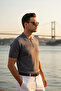 Men's Trend Smoked Polo Collar Knitwear T-Shirt - 2