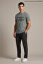 Khaki Green Men's Proud Minds Printed Crew Neck Loose Fit T-Shirt - 5
