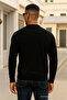 Men's Comfortable Casual V-Neck Black Long Sleeve T-Shirt - 5