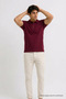 Men's Premium Pocketed Burgundy Polo Collar t Shirt - 2