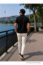 Men's Comfort Black Polo Neck T-Shirt with Pockets - 4
