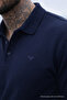 Men's Large Size Navy Blue Polo Long Sleeve T-Shirt - 3