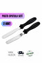 Set of 2 Cake Spreading Spatulas – Flat and Oblique Steel Spatulas, Cake Cream Spreading Spatula Set