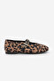 Women's Double Strap Studded Casual Ballerinas Bekosa Leopard - 4