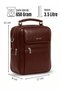 4587 100% Genuine Leather Men's Handbag Crossbody Bag Brown - 6