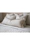 Ruffled Vintage Natural Beige Striped Scandinavian Long 40X100 Throw Pillow (with Filling) - 6