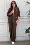 Front Zipper Sequin Embroidered Suit
