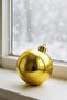 Christmas Pine Tree Ornament Cute Ball 15 cm Gold