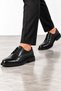 Daemon Men's Genuine Leather Classic Shoes - Black - 2