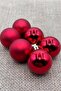 Christmas Pine Tree Ornament Cici Top 4 cm Set of 6 Red - 8