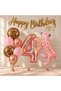 Pink Leopard 4 Year Old Balloon Set Safari Leopard Birthday Party Balloon Set Pink Panther Jungle Balloon Set