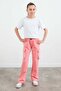 Cargo Pocket Girls' Sweatpants with Elastic Waist - 2
