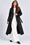 Trinity Women's Belted Genuine Leather Trench Coat - 2