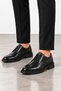 Daemon Men's Genuine Leather Classic Shoes - Black