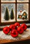 Christmas Pine Tree Ornament Cici Top 4 cm Set of 6 Red - 6