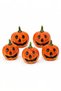 Halloween Smiling Face Mini Pumpkin 5 Pieces - 3