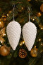 Christmas Tree Ornament Luxury Pine Cone Set of 2 - 5