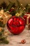 Christmas Tree Ornament Bright Red Cici Ball 25 cm - 3
