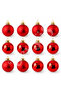 Christmas Pine Tree Ornament Cici Top 4 cm 12Pcs Red - 8