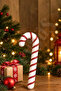 Christmas Tree Ornament Candy Cane 30 cm Red White