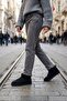 Women's Stoned Black Ultra Mini Suede Boots with Fur Inside 3 cm Byndum01 - 2