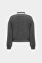 Premium Striped Polo Neck Women's Wool Blended Knitwear Sweater - 2