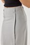 Gray Woven Fabric High Waist Comfortable Cut Practical Daily Use Maxi Length Skirt - 4