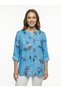 Women's Plus Size Fold Sleeve Shirt Blouse cty-akc-uzd1 100% Cotton Organic Linen - 2