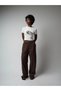 Women's Muslin Wide Leg Trousers Cty-Abr-6776 100% Cotton with Elastic Waist and Back Pocket Detail - 2